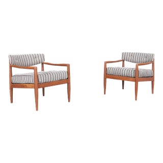 Mid-Century Modern Walnut Lounge Chairs by Adrian Pearsall for Craft Associates, 1960s For Sale