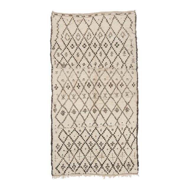Vintage Beni Ourain Moroccan Rug, 06'07 X 11'07 For Sale