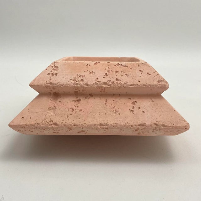 Postmodern 1985 Jaru Stone Ceramic Stepped Catchall For Sale - Image 3 of 13