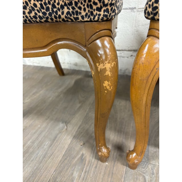 Vintage French Provincial Louis XV Style Caned Back Dining Chairs - Set of 4 For Sale - Image 9 of 13
