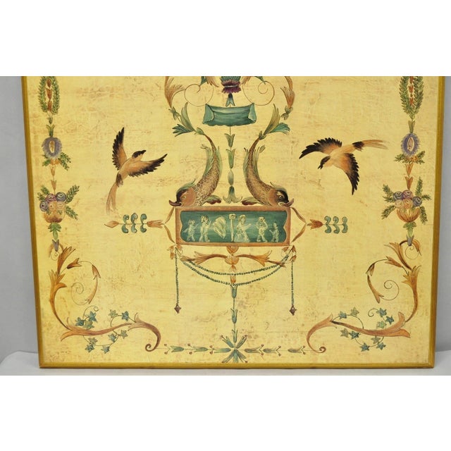 Paint Vintage Ballard Design Neoclassical English Adams Style Printed Wall Art Picture For Sale - Image 7 of 14