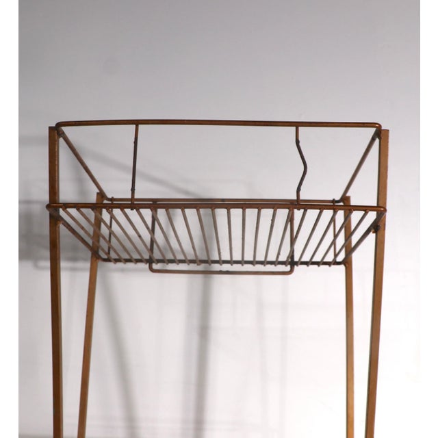 Mid Century Wrought Iron Wine Rack Display Stand Made in Usa Ca 1950/1970’s For Sale - Image 9 of 13