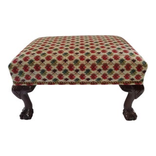 Hancock and Moore Ball and Claw Ottoman For Sale