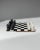 Vintage Black and White Marble Chessboard, Italy, 1960s, Set of 33 For Sale - Image 6 of 11