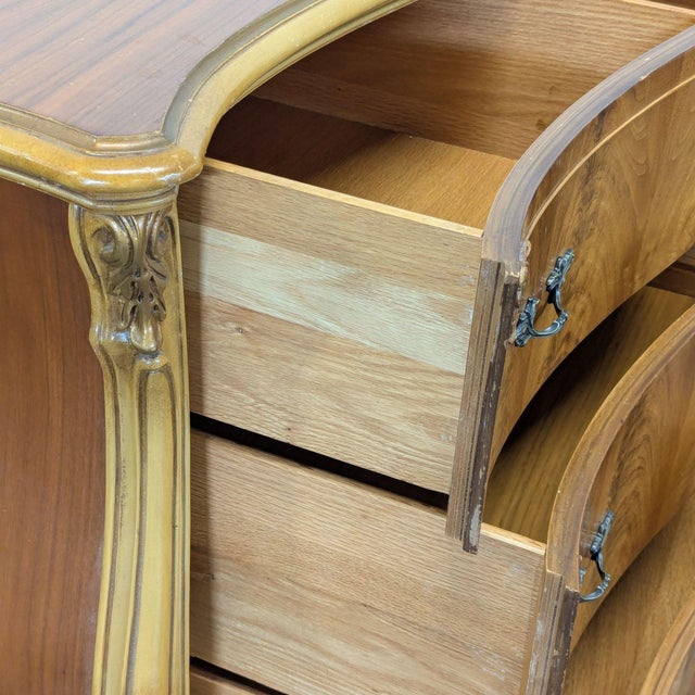 Wood Elegant French Provincial Burl Wood 6-Drawer Dresser For Sale - Image 7 of 9