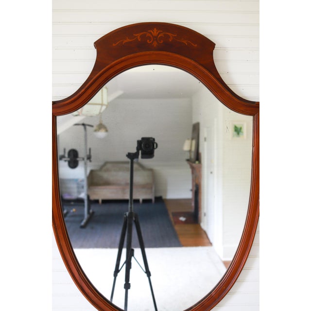 Vintage Federal Style Shield Mirror, 1930s For Sale - Image 12 of 12