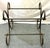 Metal Vintage Scroll Wrought Iron and Brass Square Coffee Table With Beveled Glass Top For Sale - Image 7 of 18