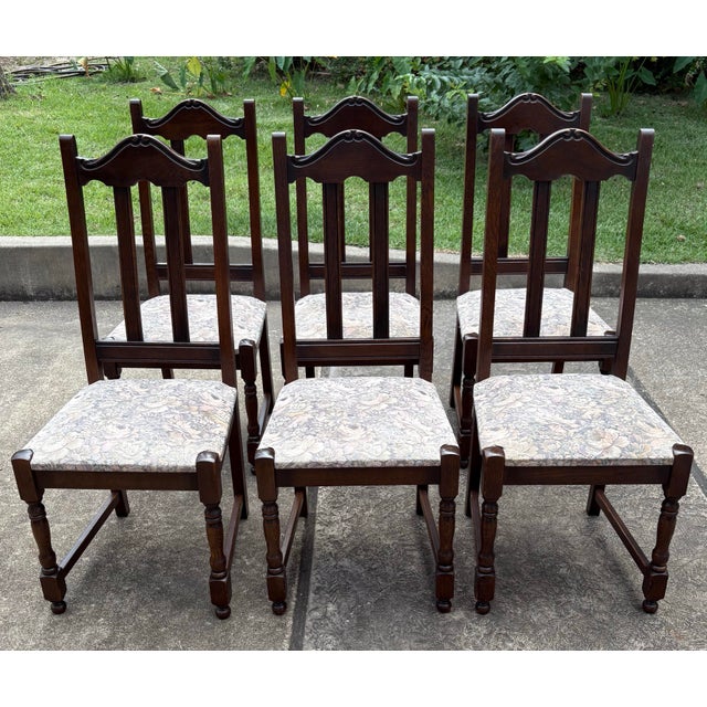 French Country Dining Chairs With Upholstery Seats - Set of 6 For Sale - Image 10 of 10