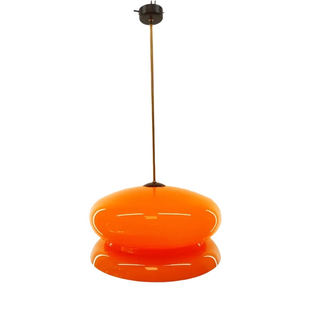 Vintage Orange Pendant, 1960s For Sale