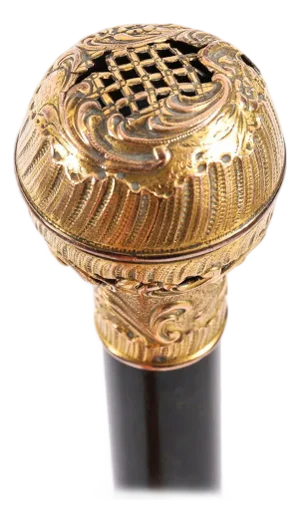 Antique French Siren Handled Walking Stick Cane, 1890s