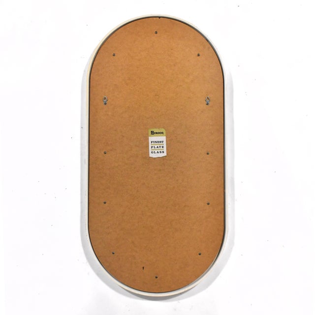 1970s Oval Wall Mirror by Sryoco For Sale - Image 5 of 5