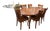 Traditional Queen Anne Extension Dining Table + Six Dinec Side Chairs, Set For Sale