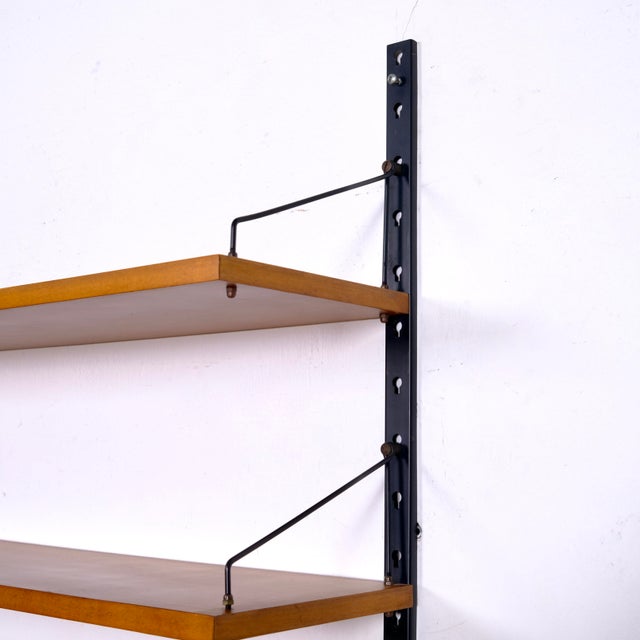Scandinavian Wall-Mounted Bookcase, 1960s For Sale - Image 13 of 18