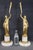 Sculptural Figures, Gilt Bronze on Alabaster Bases, Early 20th Century, Set of 2 For Sale - Image 12 of 18