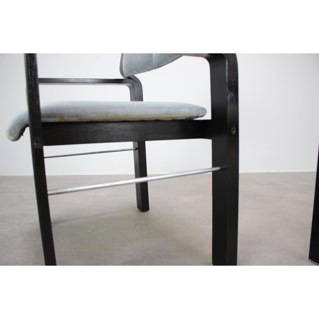 Vintage Armchair by Ludvik Volak for Dřevopodnik Holešov, Czechoslovakia, 1989, Set of 10 For Sale - Image 14 of 18