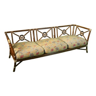 Vintage McGuire Target Back Sofa For Sale