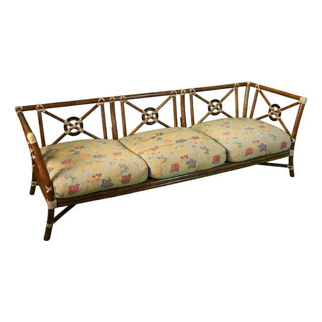 Vintage McGuire Target Back Sofa For Sale