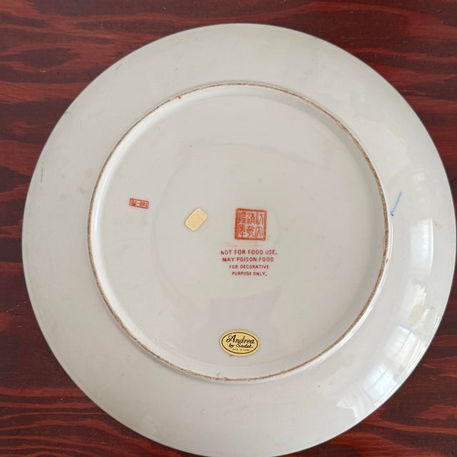 Chelsea House Inc Vintage Hand Painted Porcelain Fruit Plate For Sale - Image 4 of 5