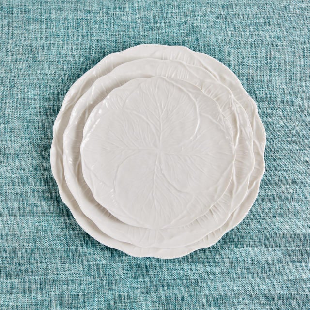 Cabbage Leaf Side Plates, Set of 4 For Sale - Image 4 of 11
