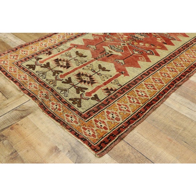 Textile Vintage Turkish Oushak Rug, 03'08 X 06'00 For Sale - Image 7 of 10