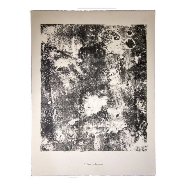Terre Chaleureuse is an original B/W lithograph realized by the French founder of Art Brut, Jean Dubuffet Very good...
