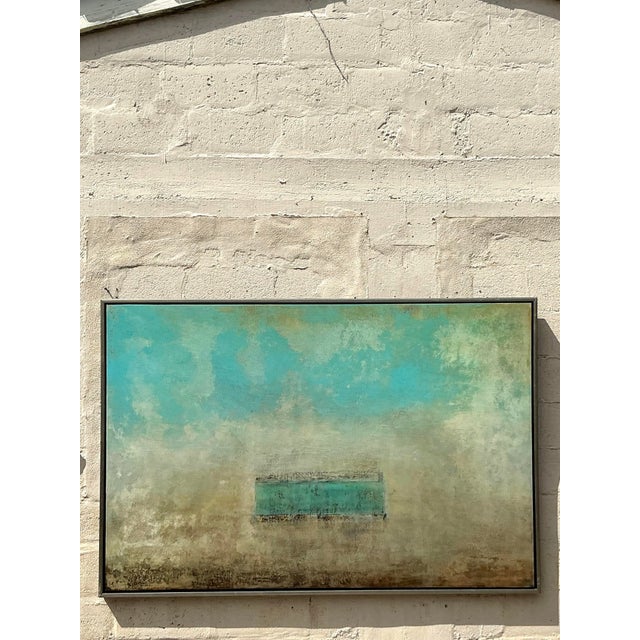 Late 20th Century Vintage Boho Scott Upton Abstract on Canvas For Sale - Image 5 of 10