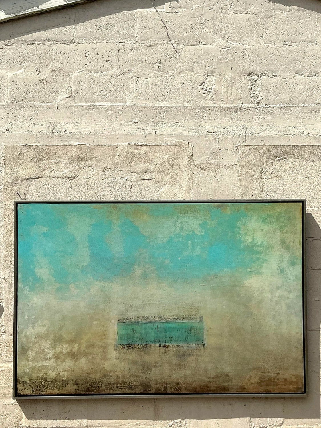 Vintage Boho Scott Upton Abstract on Canvas - Top view