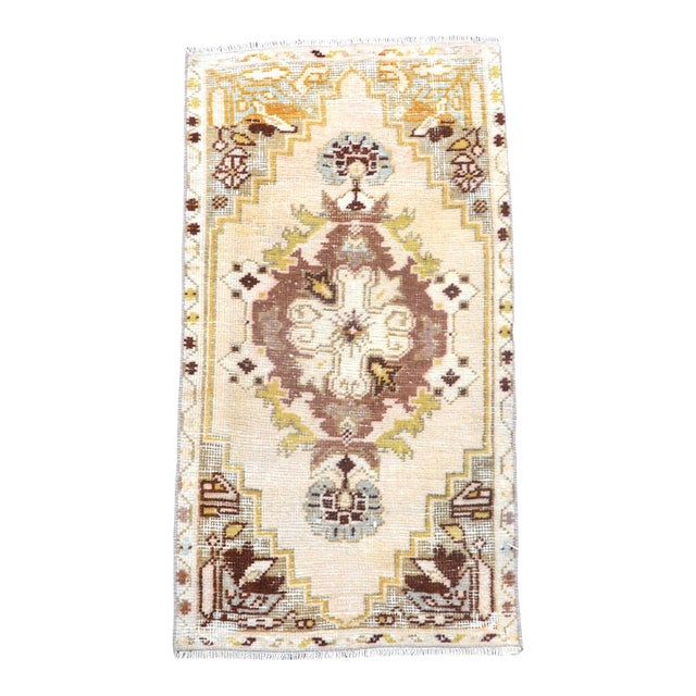 1960s Vintage Oushak Handmade Floor Rug For Sale