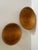 2 PCS Vintage Folk Art Wood Dough Fruit Bowls Handcarved Oval For Sale - Image 4 of 6