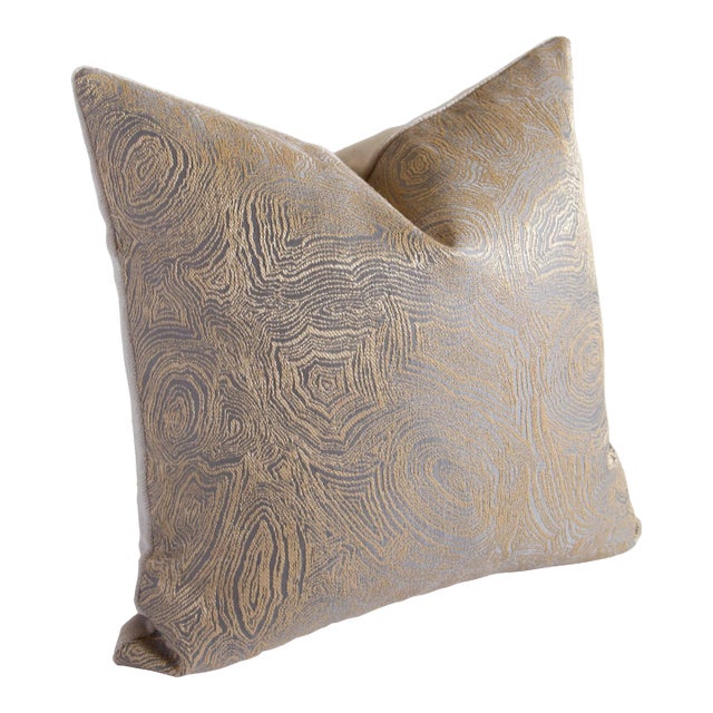 Contemporary Agate Pattern & Mohair Pillow For Sale