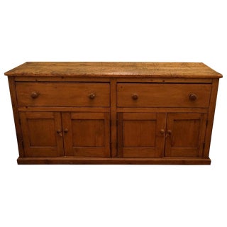 19th Century Rustic Farmhouse Buffet Cabinet For Sale