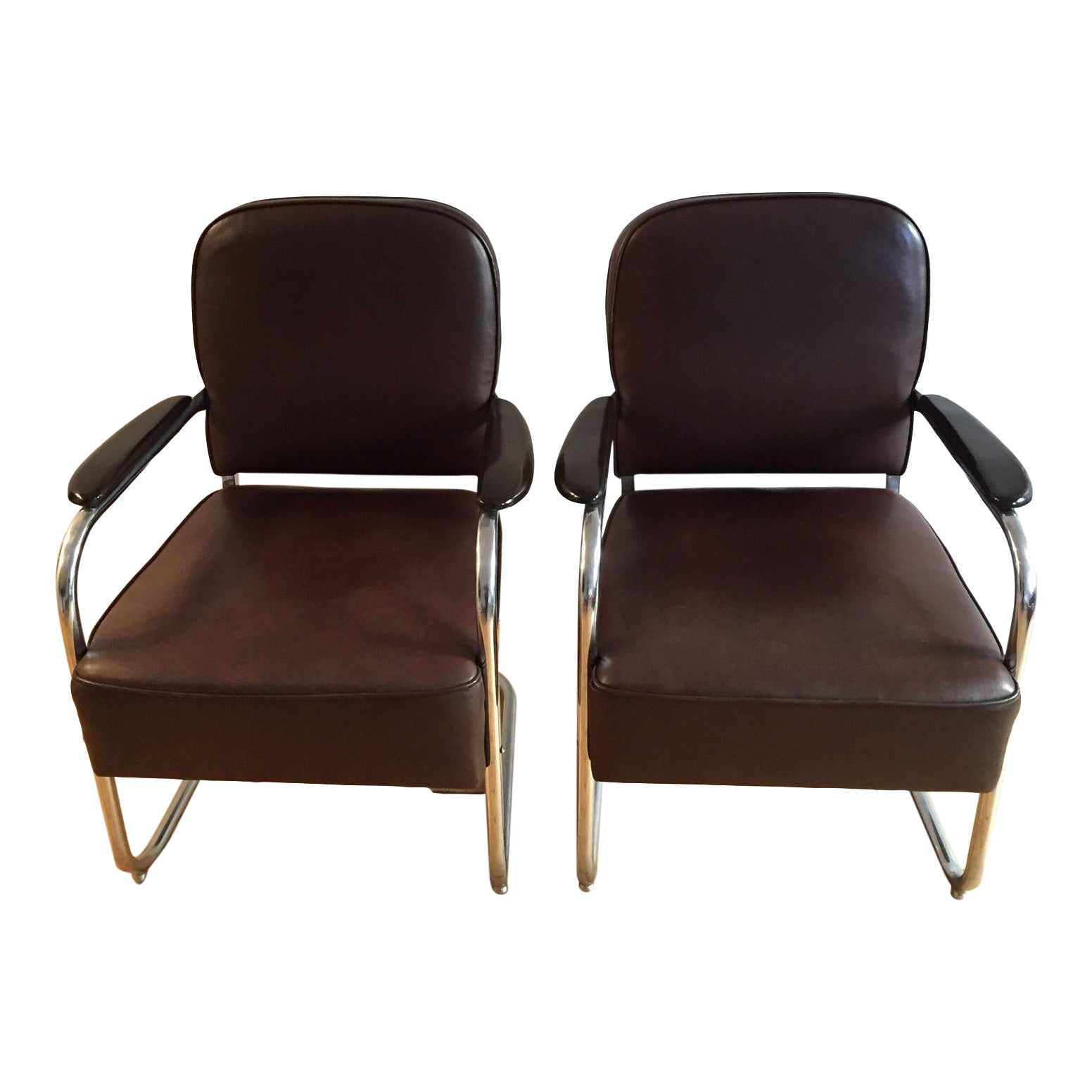 Lloyd Art Deco Chairs A Pair Chairish