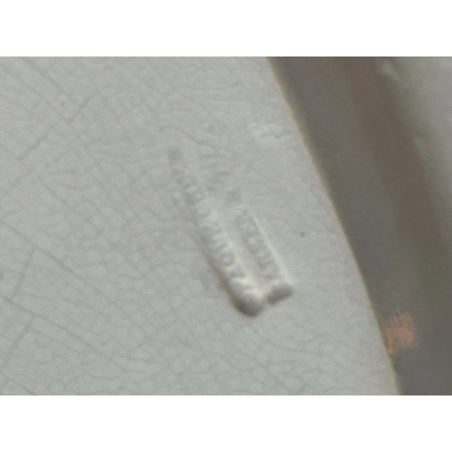 Victorian Antique Blue and White Transferware Ceramic Platter For Sale - Image 3 of 8