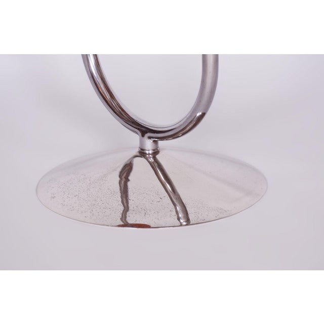 Red Bauhaus Chrome Flower Stand attributed to Robert Slezak, 1930s For Sale - Image 8 of 9