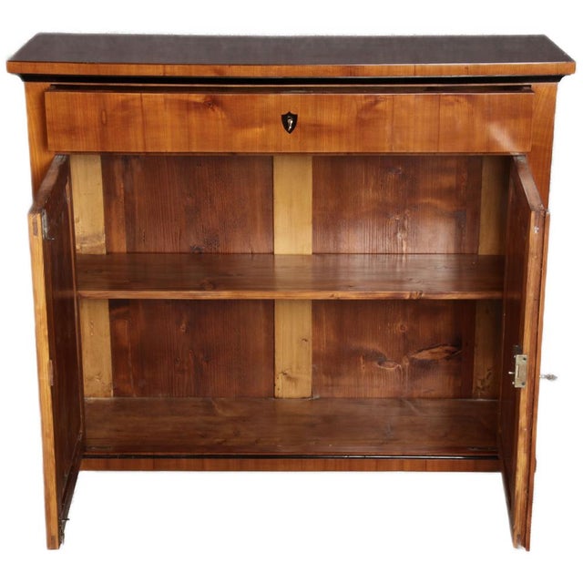 Small Biedermeier Half Cabinet in Cherrywood, 1820s For Sale - Image 4 of 18