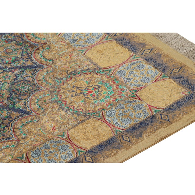 Rug & Kilim’s Modern Classics Square Rug in Polychrome Floral Medallion “Liliom” For Sale In New York - Image 6 of 7