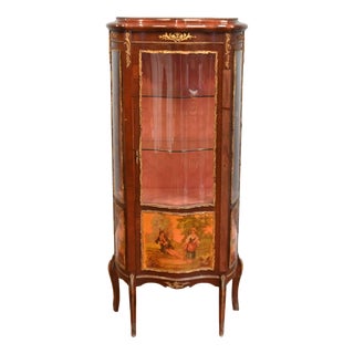 French Louis XV Revival Painted Display Cabinet, 1930 For Sale