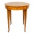 1970s Elegant Neoclassical Baker-Style Round Side Table With Gilt Bronze Mounts & Parquetry Top For Sale