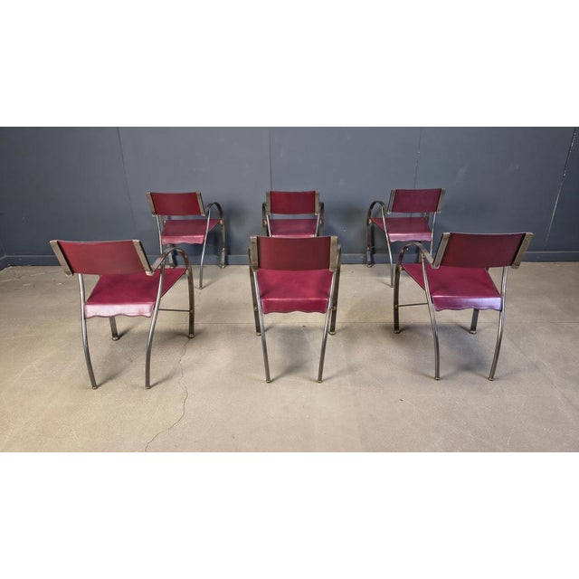 Vintage Dining Chairs from Segis, Italy, 1980s, Set of 6 For Sale - Image 6 of 14