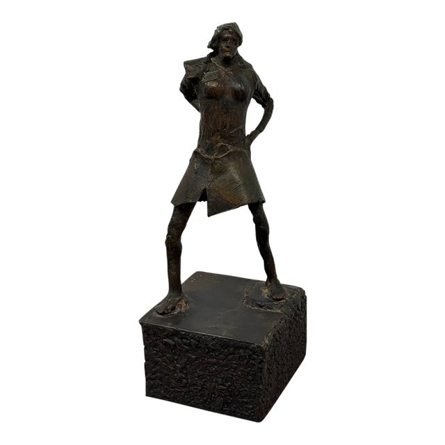 Bronze Female Figural Sculpture, Late 20th Century For Sale