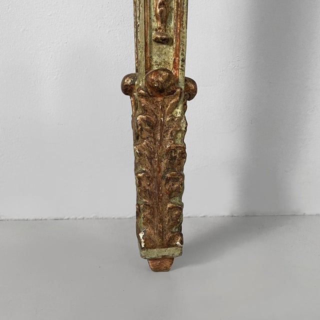 Antique Italian Consoles in Green and Yellow Wood, 1700s, Set of 2 For Sale - Image 18 of 18
