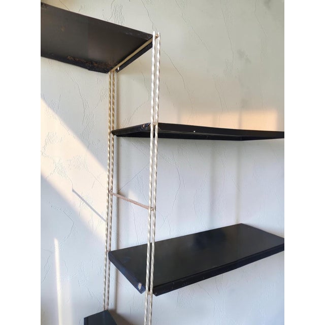 Vintage Wall Shelf in Metal and Steel, 1950s For Sale - Image 9 of 11