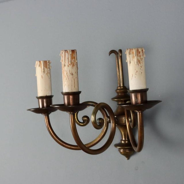 Gilded Bronze Wall Lights, Set of 2 For Sale - Image 3 of 8
