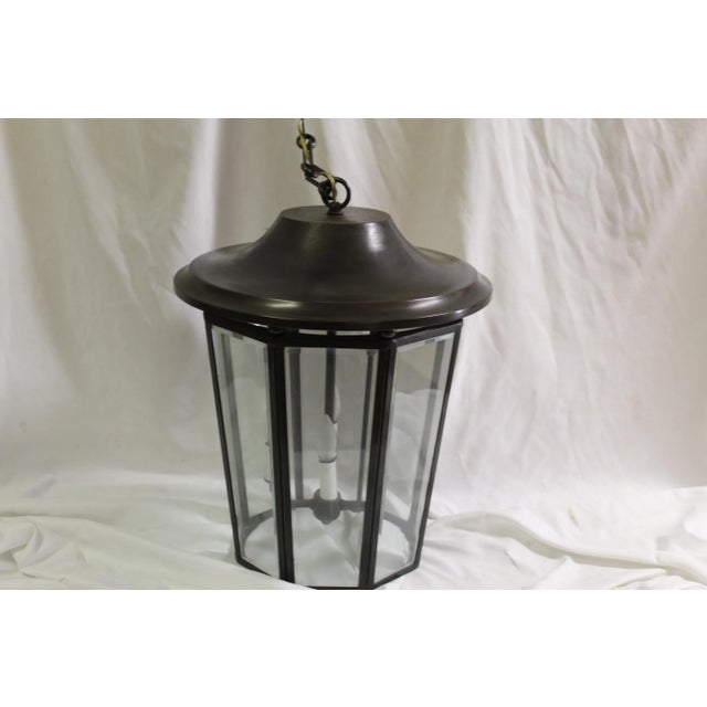 Mid-Century Modern Mid-Century Pendant with Beveled Glass For Sale - Image 3 of 8