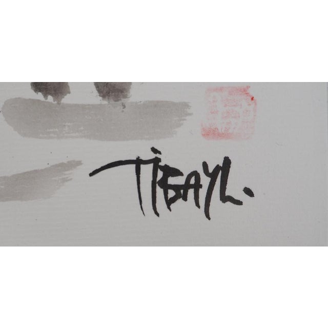 Laszlo Tibay, Maman chat et sa jolie fratrie, Ink & Wash Drawing For Sale - Image 6 of 7