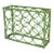 Vintage 1970s Boho Green Rattan 12-Bottle Wine Rack For Sale
