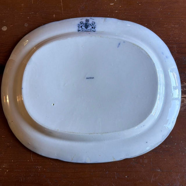 Antique English Ironstone Imari Platter, “Smyrna” Pattern, Hand-Painted For Sale - Image 14 of 17