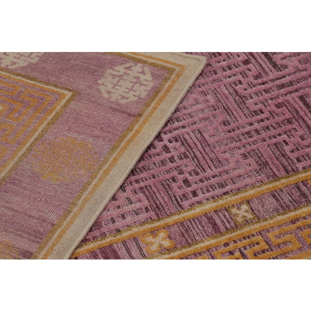 Purple Rug & Kilim’s Samarkand-Inspired Rug in Purple With Classic Geometric Patterns For Sale - Image 8 of 8