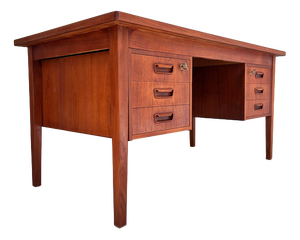 Freestanding Teak Desk by Sigh & Søns Møbler, Denmark