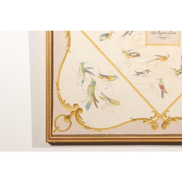 Transitional Vintage Hermès Hummingbird Scarf For Sale - Image 3 of 11